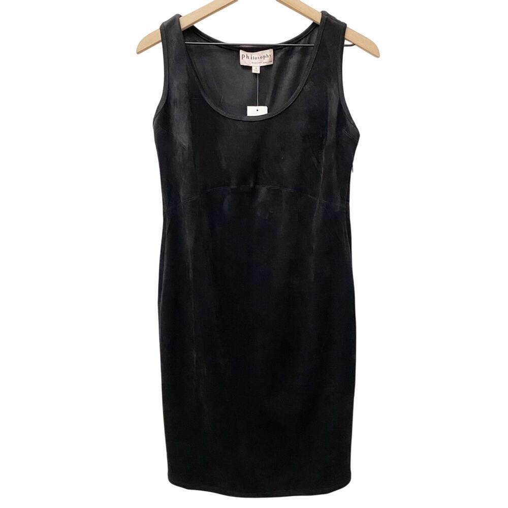 Philosophy Black Women Velvet Sleeveless Dress 8